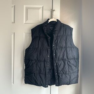 Lands' End Quilted Black Puffer Vest